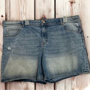 Jordache 20 Shorts Womens Blue Denim High Rise Light Wash